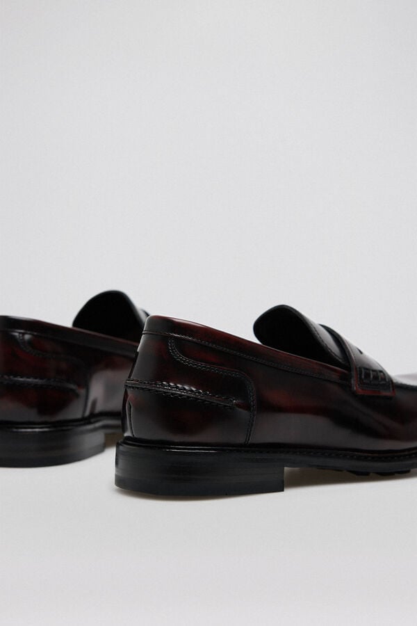 Pedro del Hierro Leather dress loafer Burgundy