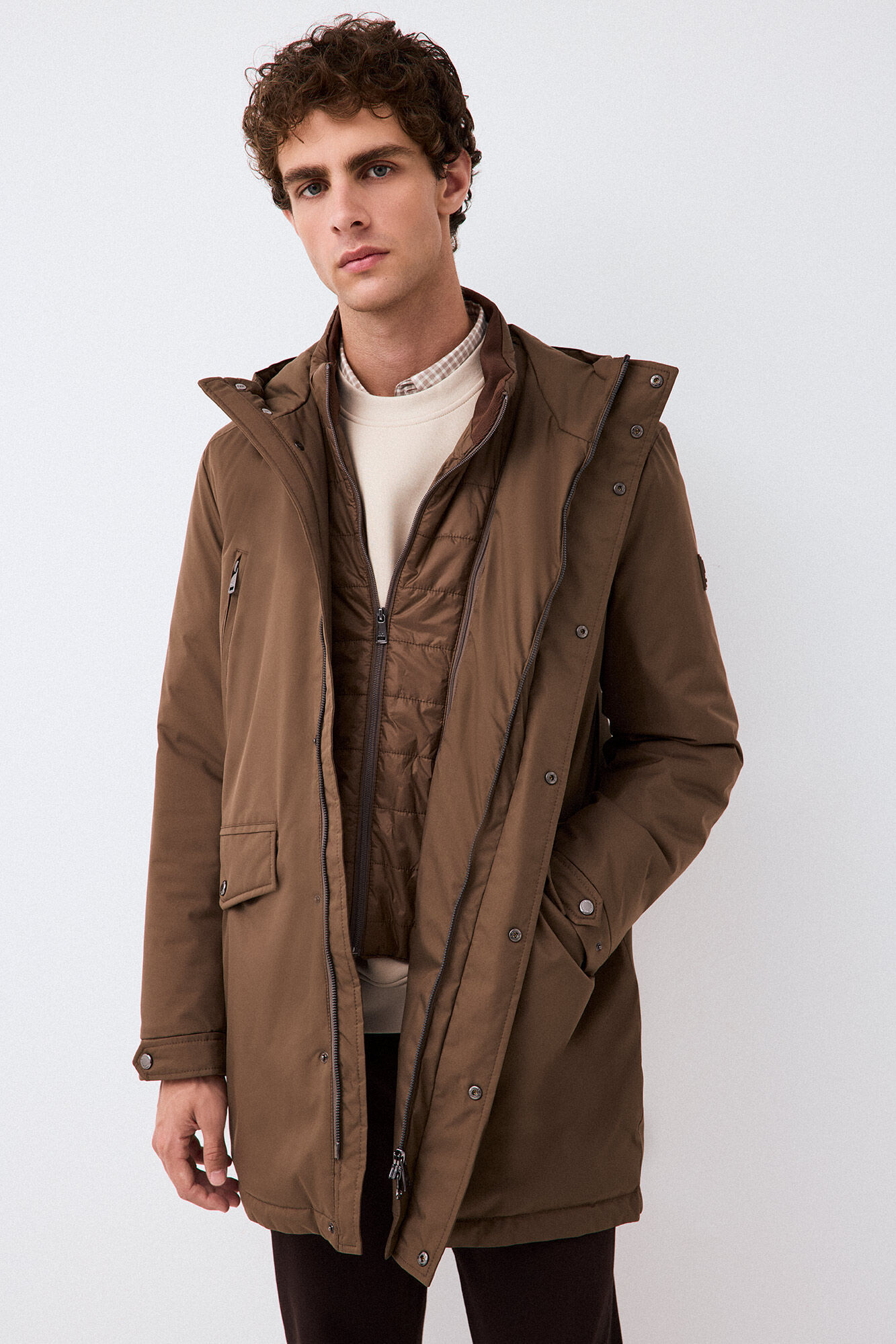 Pedro del Hierro Long four-pocket parka
