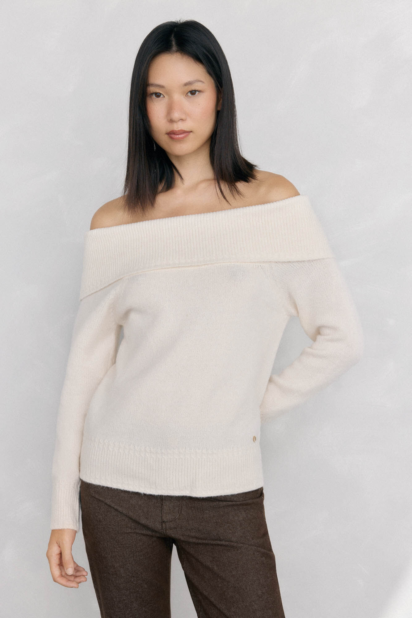 Pedro del Hierro Wrap neck sweater