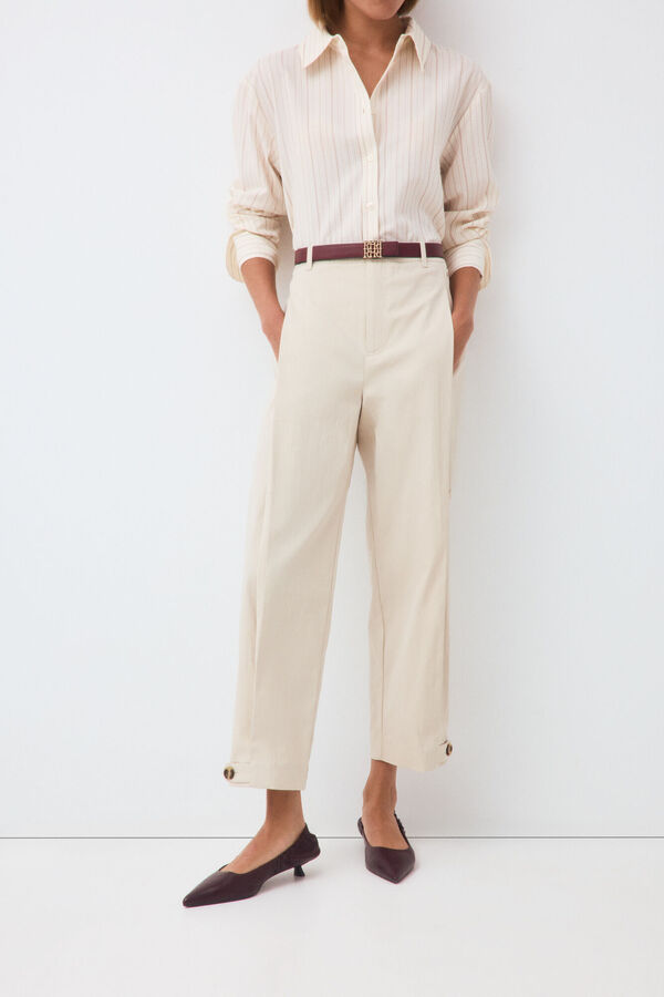 Pedro del Hierro Cal&ccedil;a casual crua Ecru