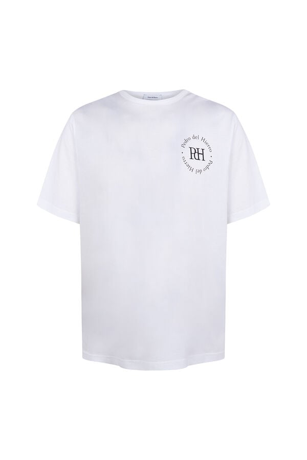 Pedro del Hierro Camiseta estampada logo Blanco