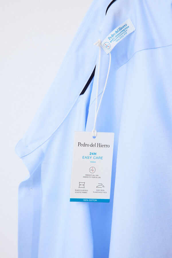 Pedro del Hierro Plain jersey-knit shirt Blue