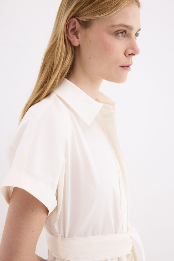 Pedro del Hierro Poplin shirt dress Ecru