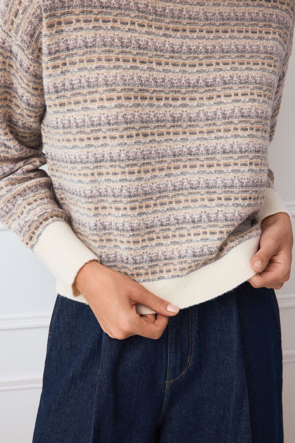 TFP by Tamara Falc&oacute; Jacquard fantasy jumper Grey