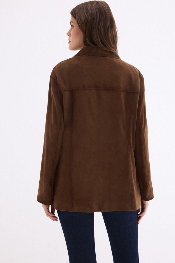 Pedro del Hierro Suede jacket Beige