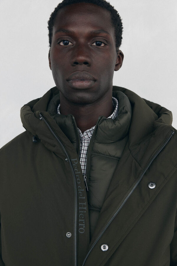 Pedro del Hierro Parka curta capuz Verde