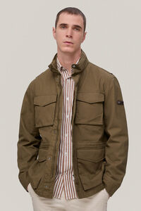 Pedro del Hierro Cotton four-pocket jacket Green
