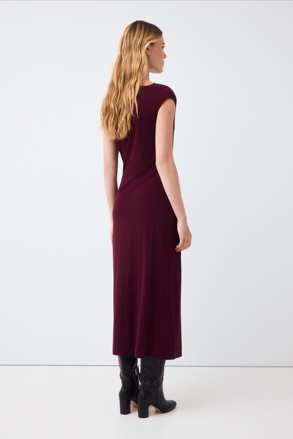 Pedro del Hierro Gold fitted dress Burgundy