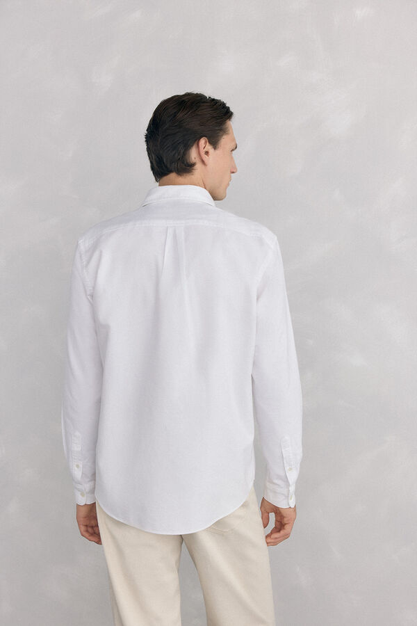 Pedro del Hierro Iconic plain oxford shirt White