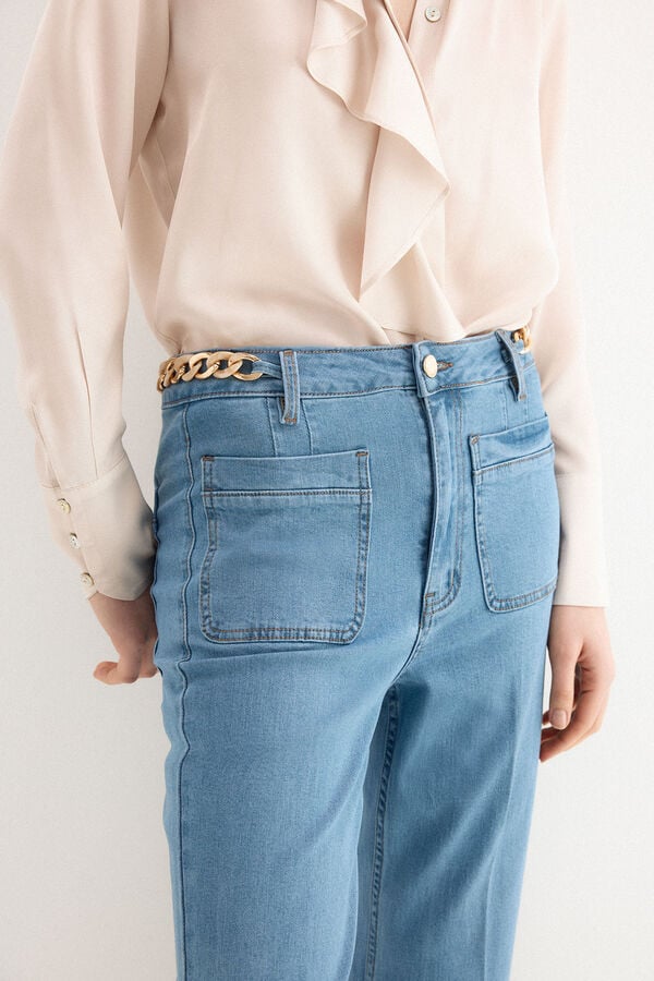 Pedro del Hierro Cropped stove pipe jeans Blue