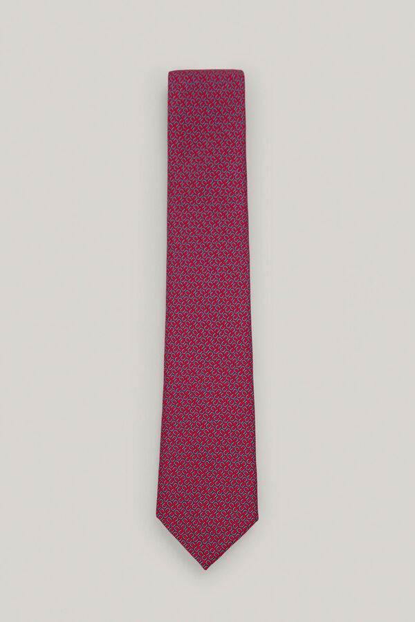 Pedro del Hierro Gravata seda desenho Vermelho