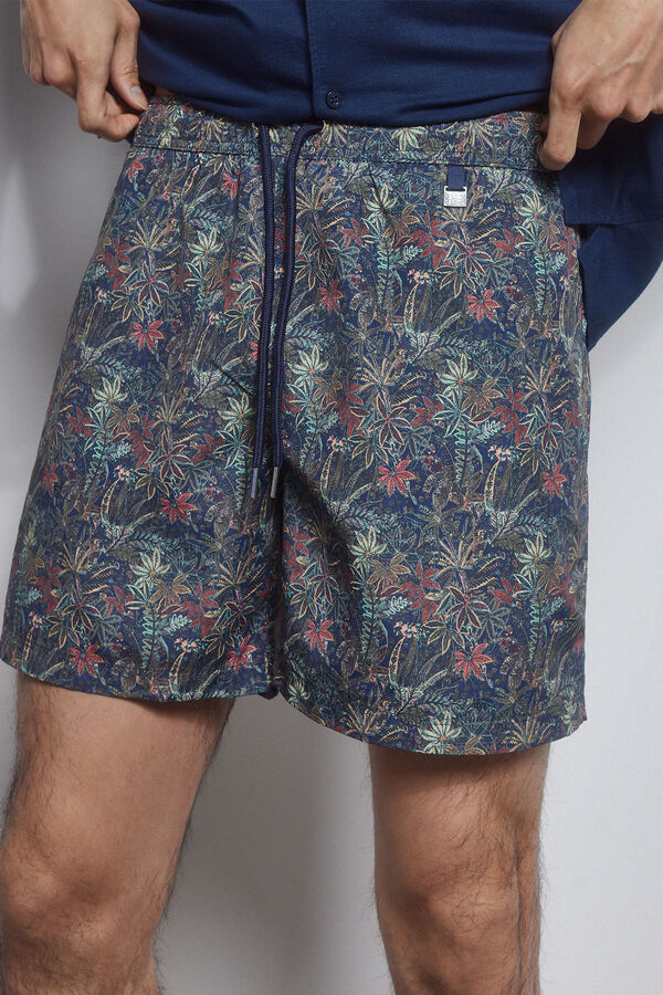 Pedro del Hierro Floral print swim shorts Blue