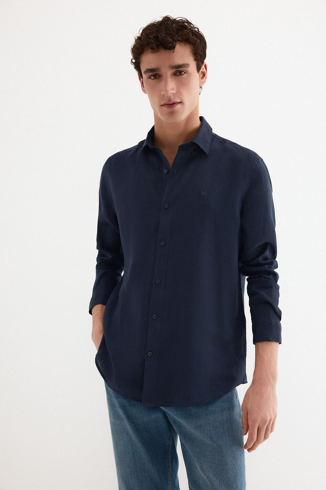 Pedro del Hierro Plain linen shirt