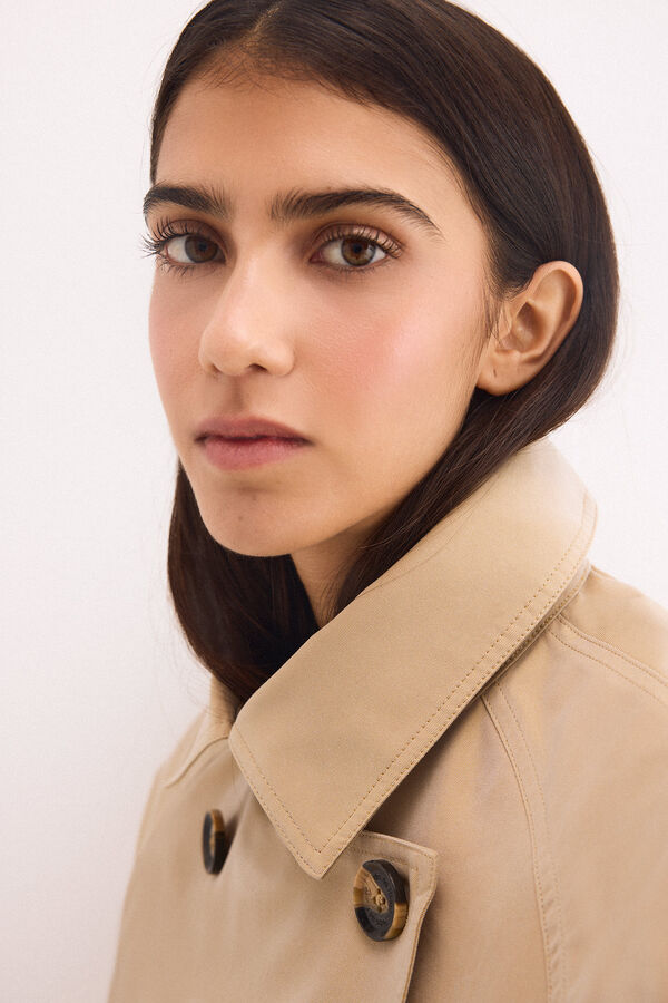 Pedro del Hierro Short trench coat Beige