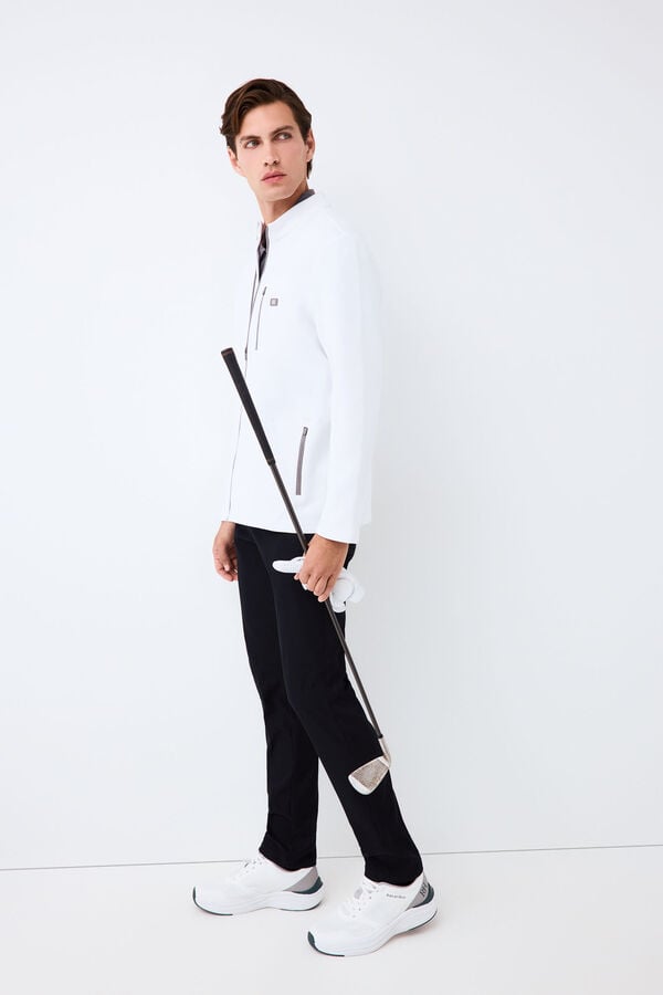 Pedro del Hierro Casaco t&eacute;cnico de golfe Branco
