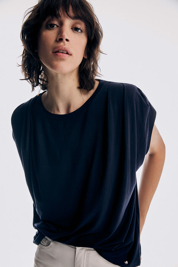 Pedro del Hierro Top manga corta Azul