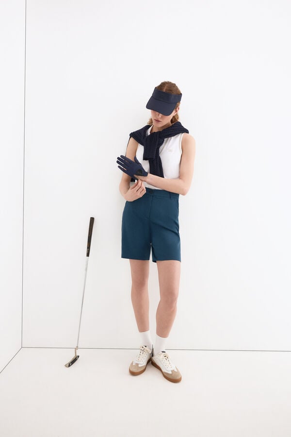 Pedro del Hierro Bermuda t&eacute;cnica Azul