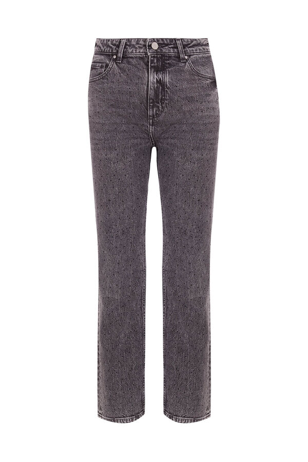 Pedro del Hierro Jeans straight fit strass Gris