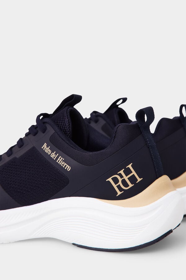 Pedro del Hierro Ultralight fabric lace-up sneaker Blue