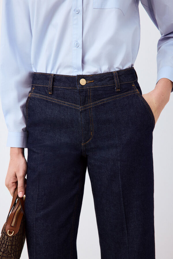 Pedro del Hierro Capri wide leg jeans Blue
