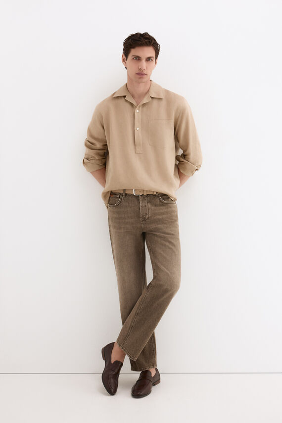 Polera lino lisa