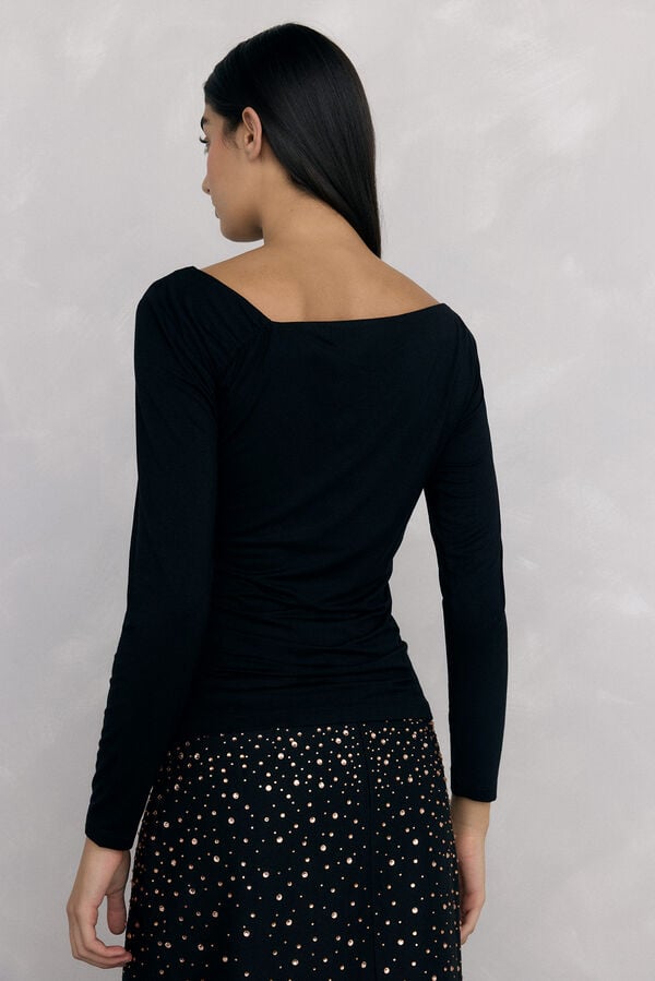 Pedro del Hierro Asymmetrical T-shirt Black