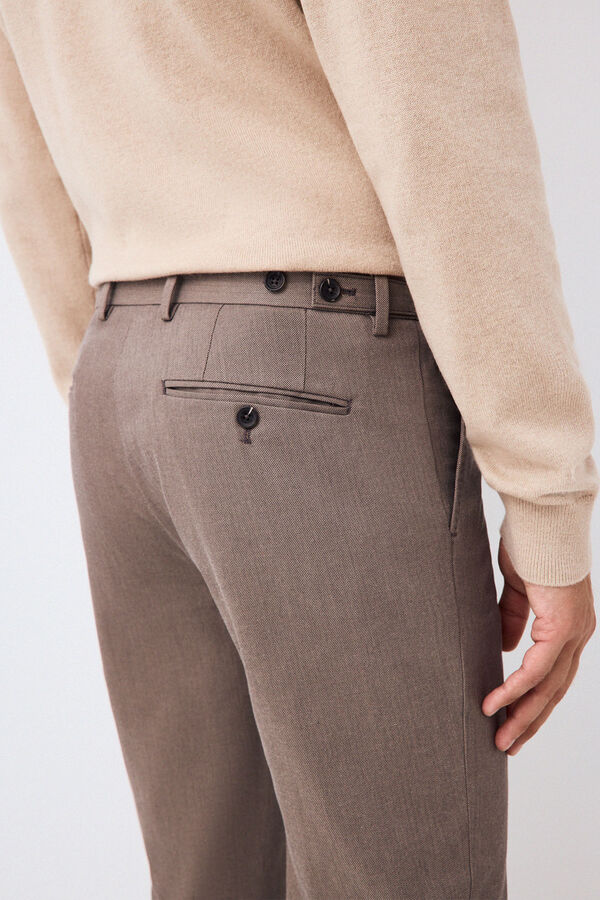 Pedro del Hierro Oversized slim chinos Brown