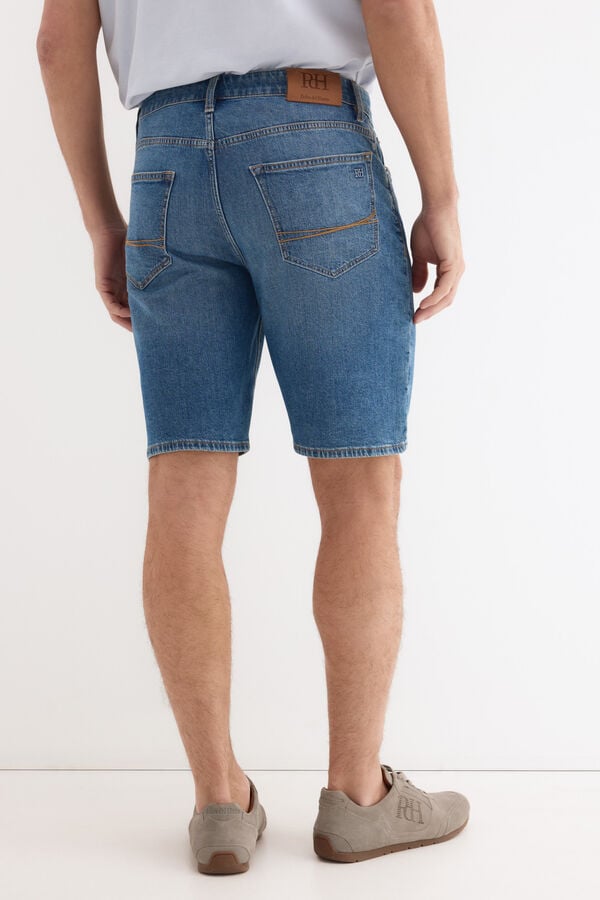 Pedro del Hierro Bermuda 5 bolsillos regular Azul