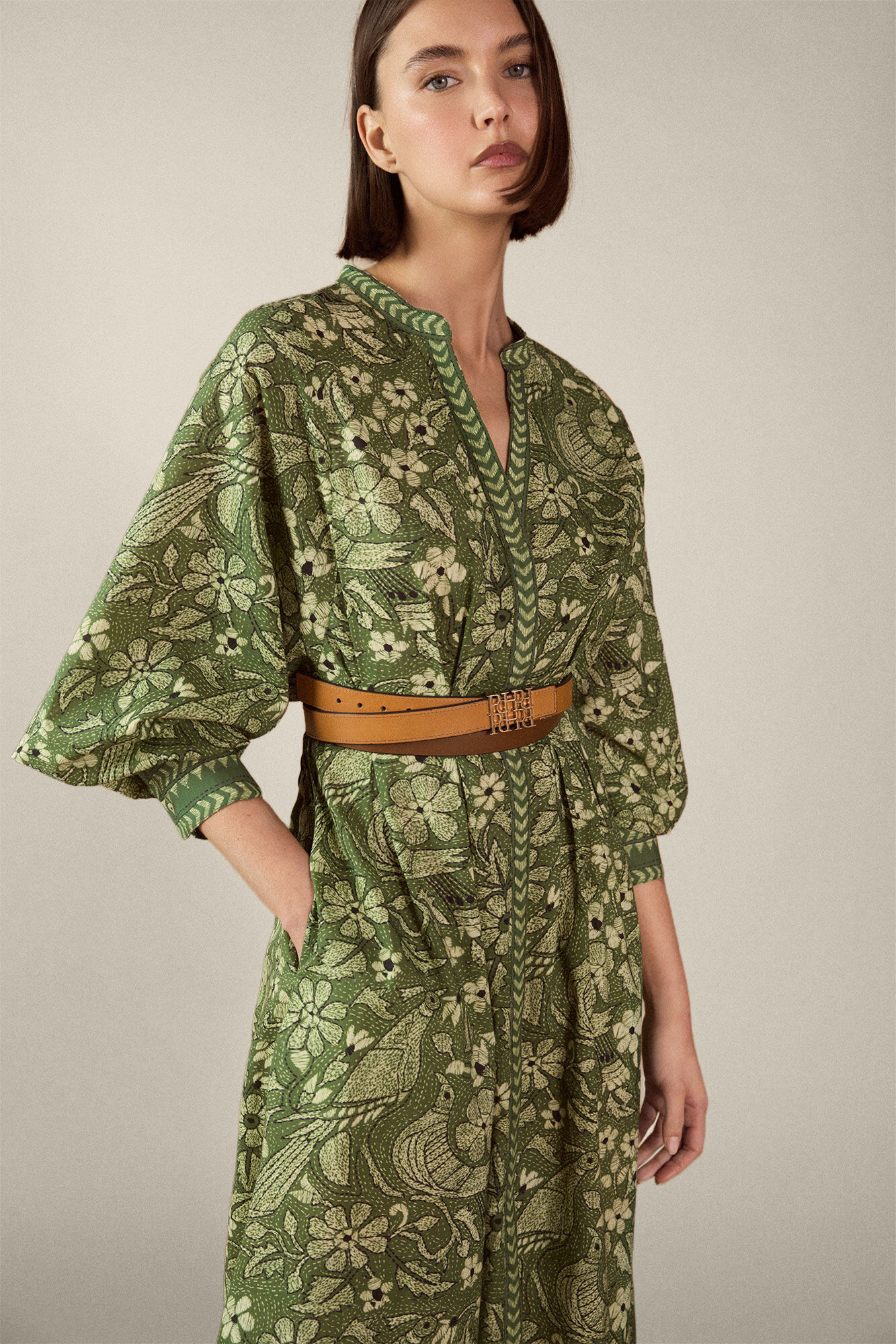 TFP by Tamara Falc&oacute; Vestido camiseiro estampado