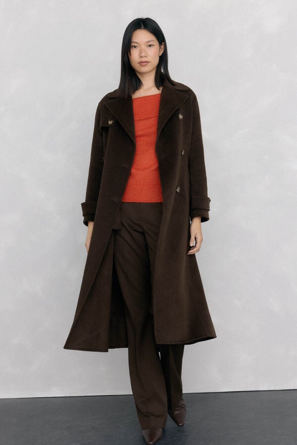 Pedro del Hierro Wrap neck sweater Orange