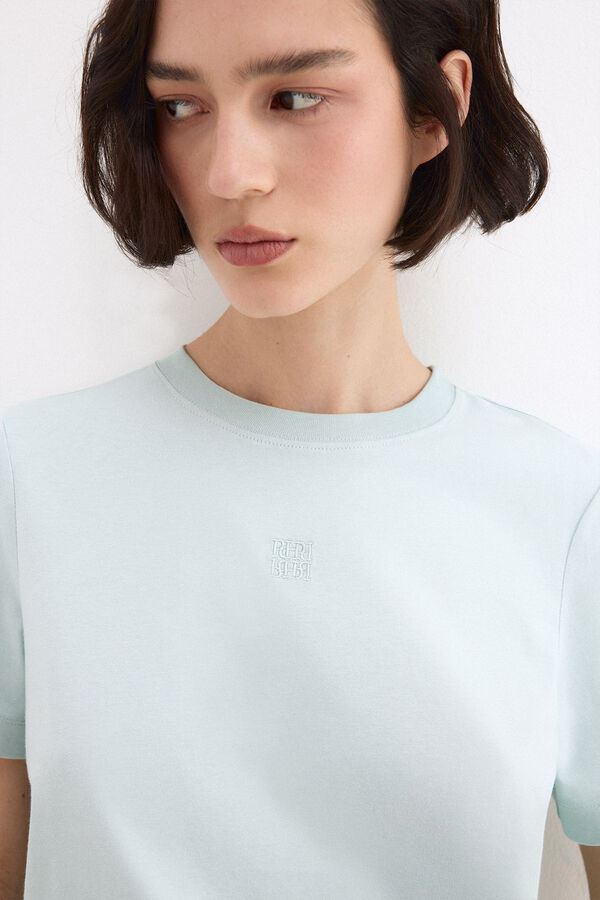 Pedro del Hierro Short sleeve T-shirt Turquoise