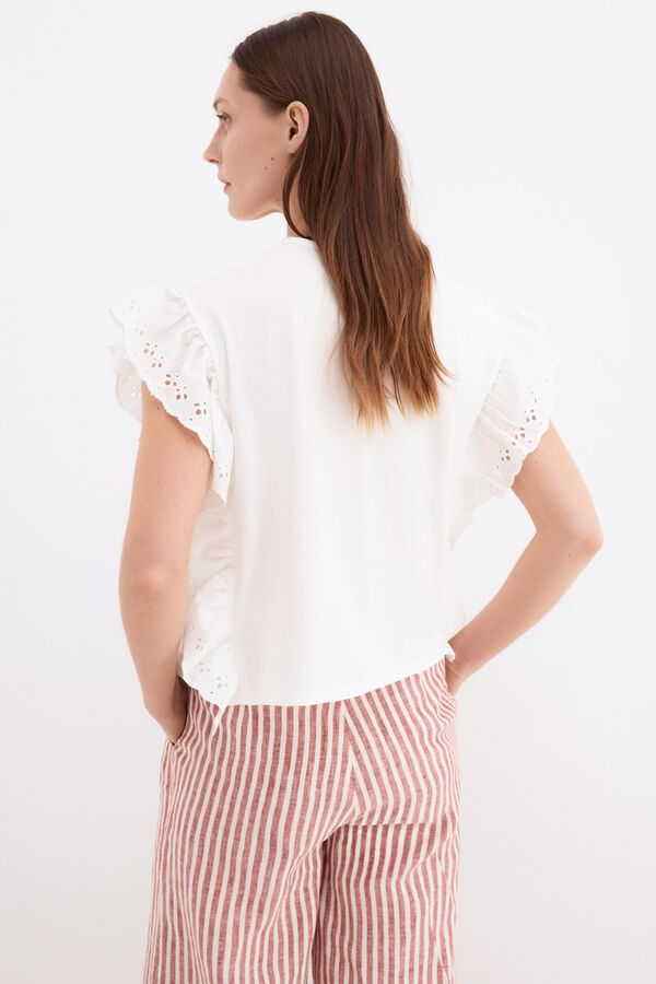 Pedro del Hierro T-shirt sem mangas com dourados Branco