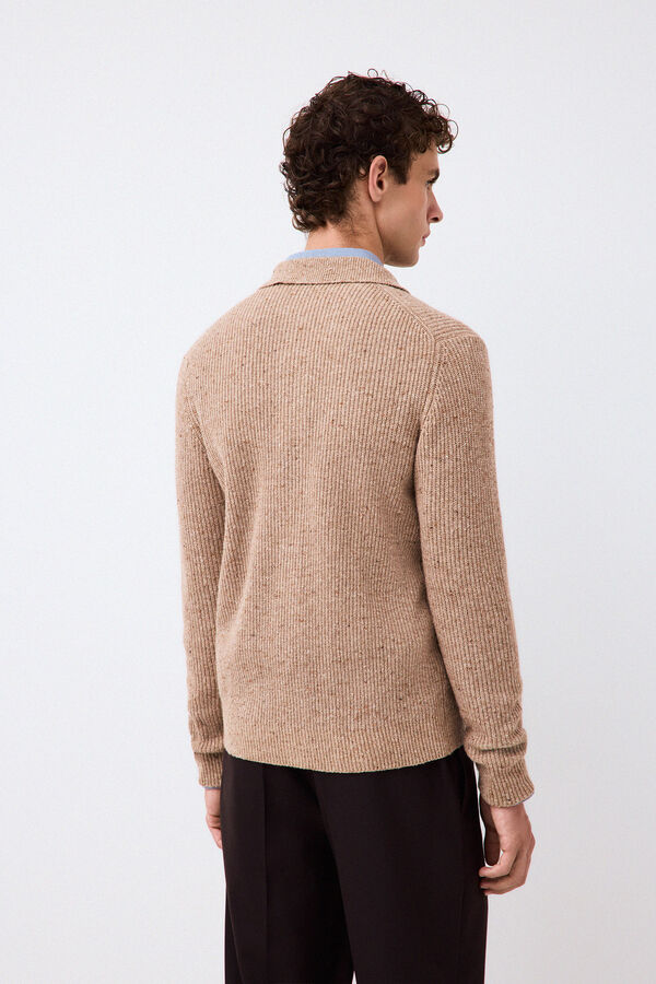 Pedro del Hierro Italian premium yarn knit cardigan Brown