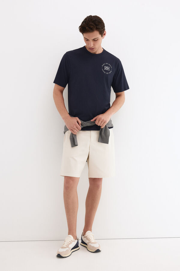 Pedro del Hierro Printed logo T-shirt Blue