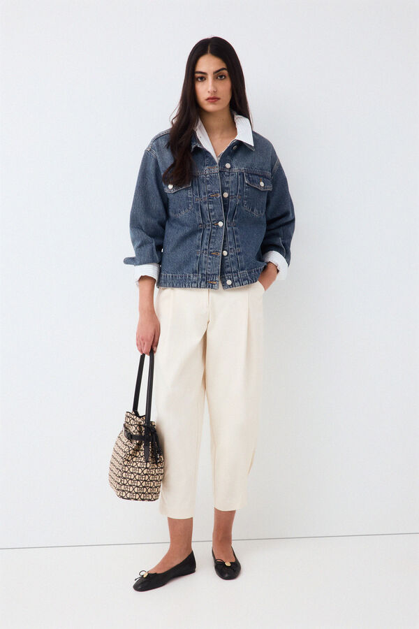 Pedro del Hierro Oversize denim jacket Blue