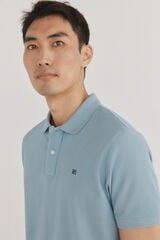 Pedro del Hierro Basic regular piqué polo shirt Blue
