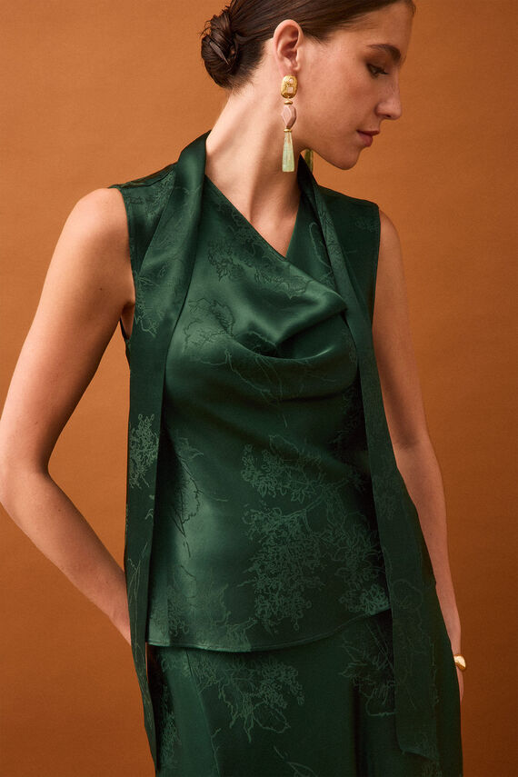 Top lazo jacquard