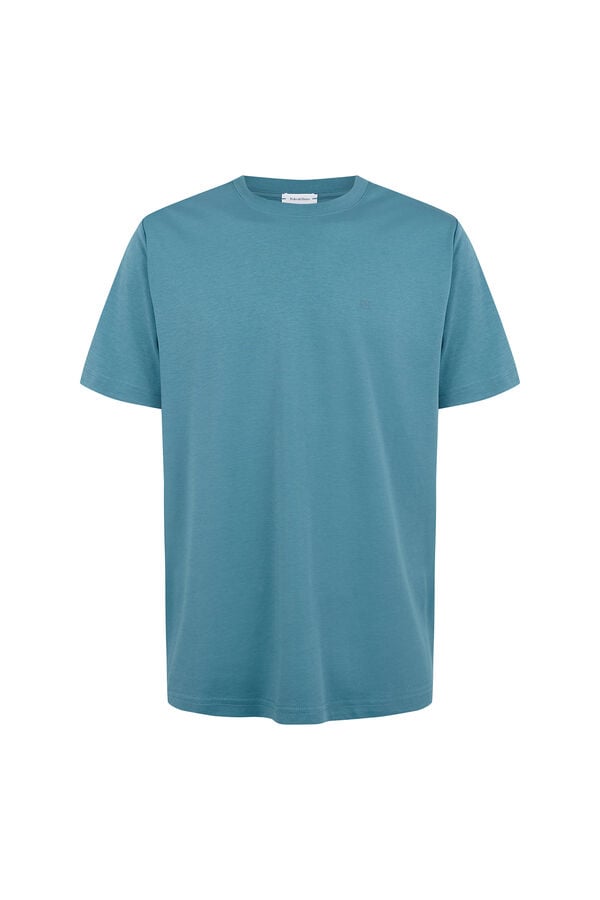Pedro del Hierro Mercerized T-shirt Turquoise