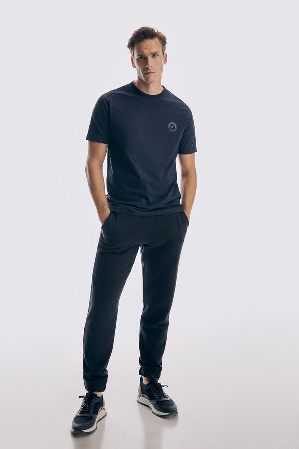 Pedro del Hierro Camiseta logo estampado Azul