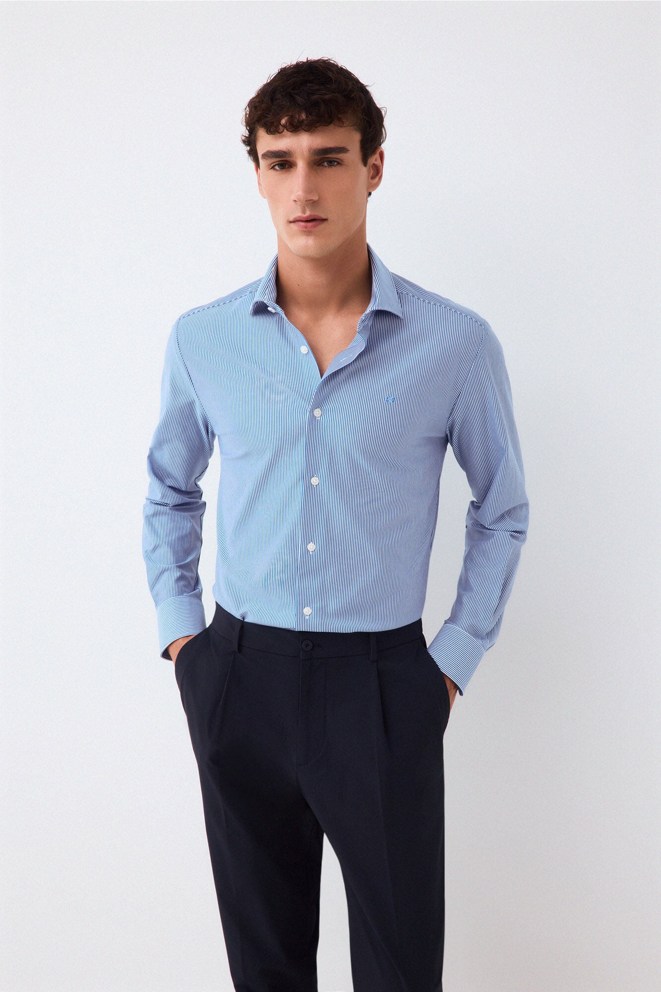 Pedro del Hierro Striped jersey-knit shirt