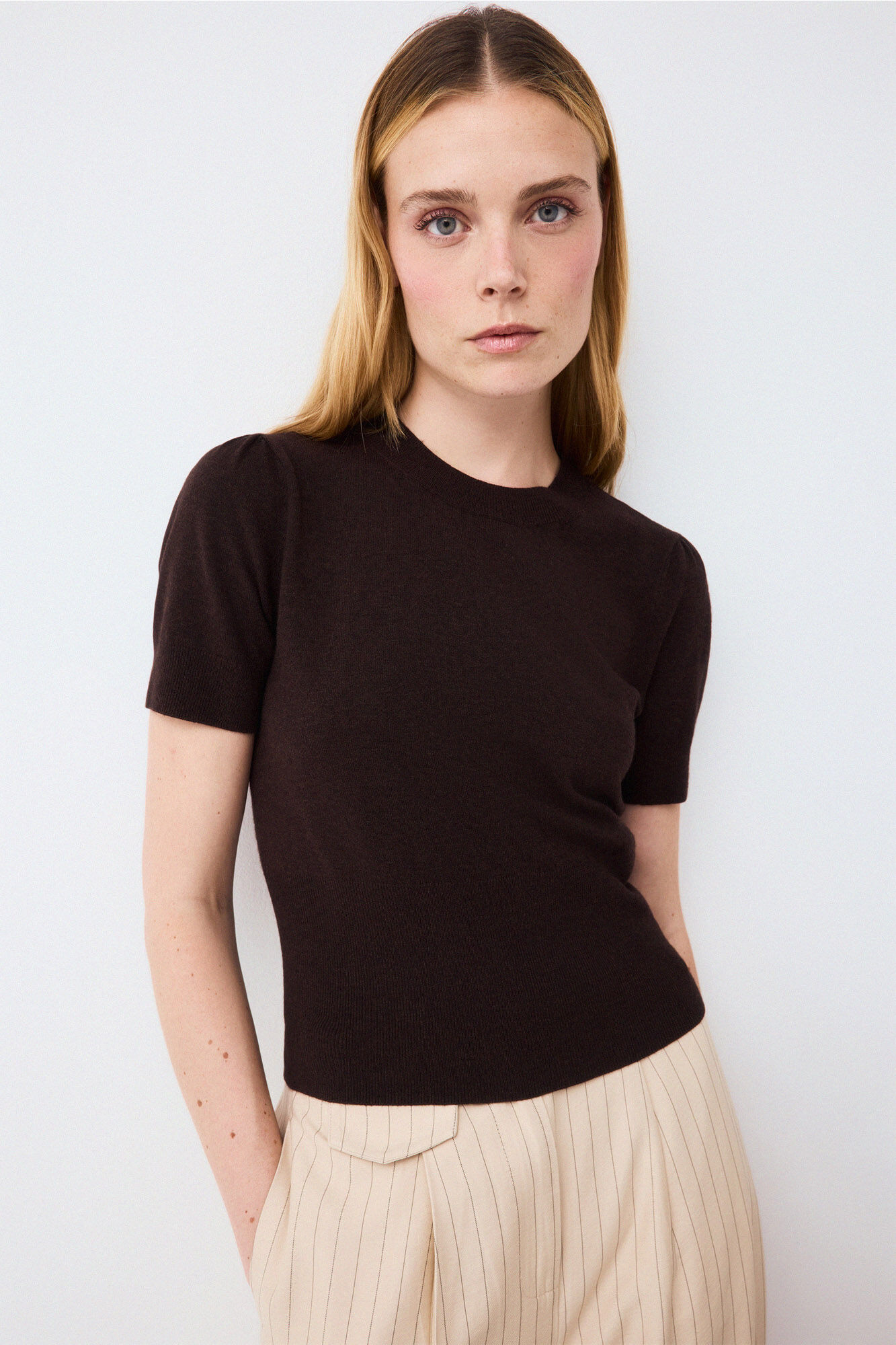 Pedro del Hierro Top malha manga curta