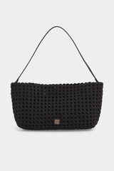 Pedro del Hierro Braided shoulder bag Black