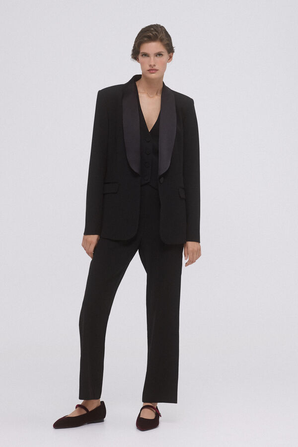 Pedro del Hierro Blazer de smoking Preto