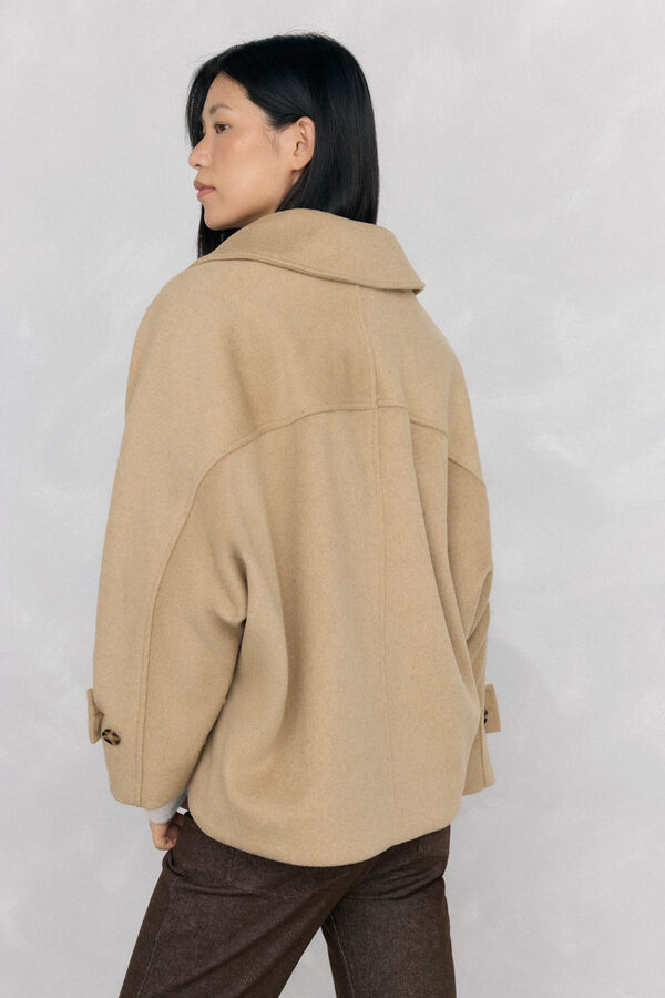Pedro del Hierro Cape-style jacket with hood Beige