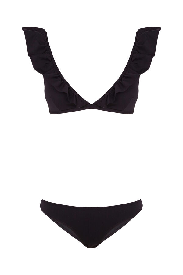Pedro del Hierro Bikini con volantes Negro