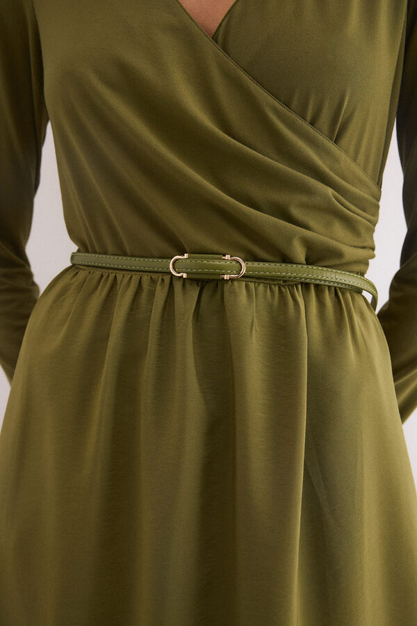 Pedro del Hierro Long mixed dress Green