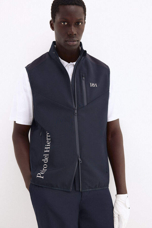 Pedro del Hierro Plain golf gilet Blue