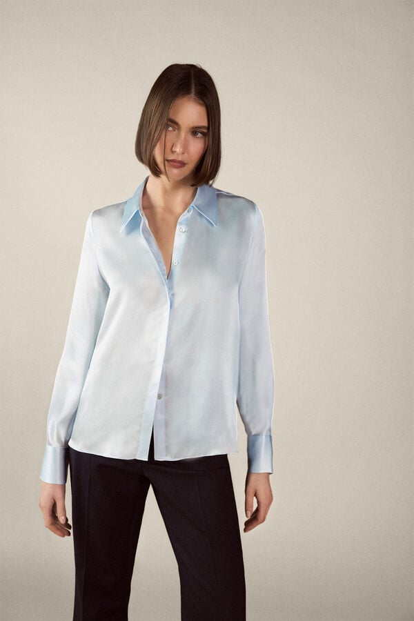 TFP by Tamara Falc&oacute; Silk blouse Blue