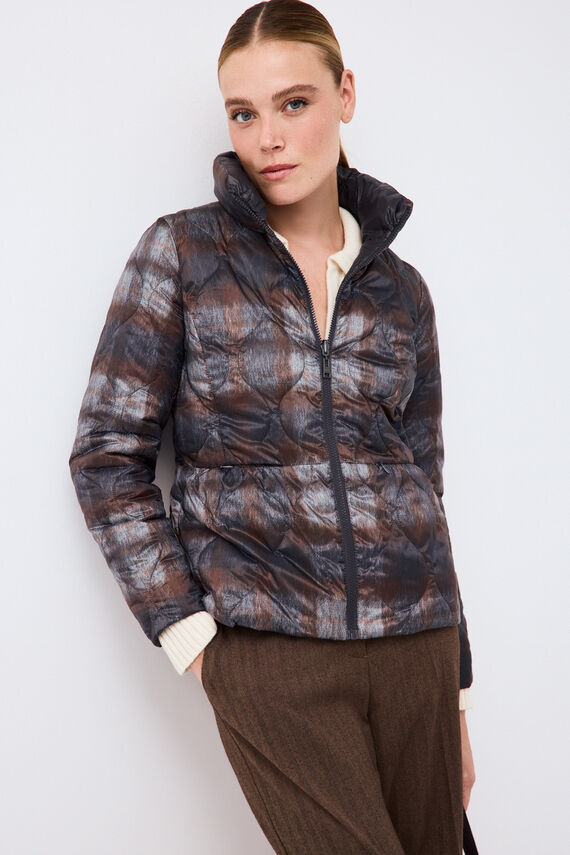 Parka estampada reversible