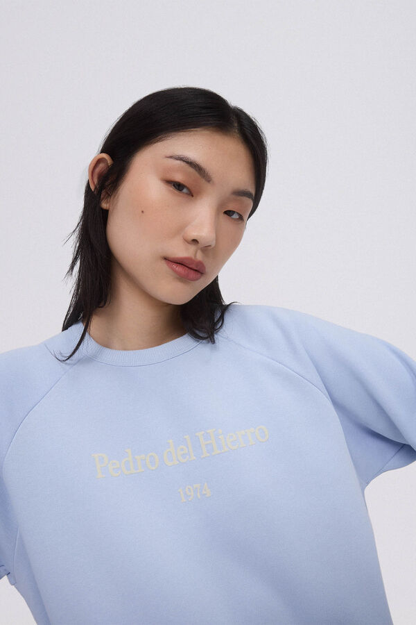 Pedro del Hierro Sudadera lisa logo Azul